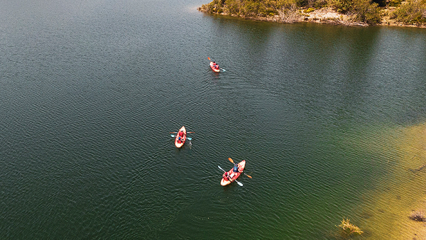 Kayaking at the lake